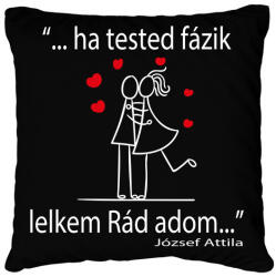 printfashion Szerelmes idézet Szerelmeseknek - Párnahuzat, Díszpárnahuzat - Fekete (4773686)