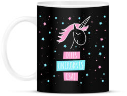 printfashion Dilis unikornis csaj - Bögre - Fekete (1193335)