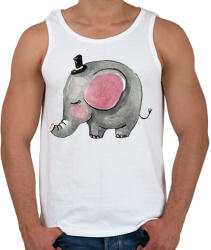 printfashion Cute Elephant boy - Férfi atléta - Fehér (1253680)