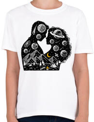 printfashion Romantikus univerzum - Gyerek póló - Fehér (11885566)