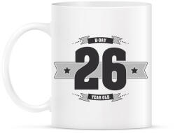 printfashion b-day-26-dark-lightgrey - Bögre - Fehér (790532)