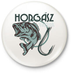 printfashion horgász - Kitűző, hűtőmágnes - Fehér (6137205)