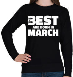 printfashion The Best are born in march - Női pulóver - Fekete (5426811)