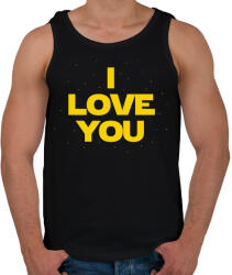 printfashion I LOVE YOU - Férfi atléta - Fekete (882849)