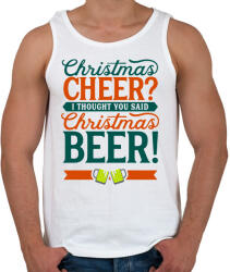 printfashion Karácsonyi sör - Férfi atléta - Fehér (1092978)