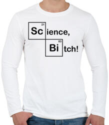 printfashion Science, Bitch! - Férfi hosszú ujjú póló - Fehér (11946326)