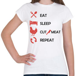 printfashion Cut meat - repeat - Női póló - Fehér (9390733)