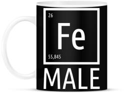 printfashion Periodic Ironman Női Fehér - Bögre - Fekete (4257042)