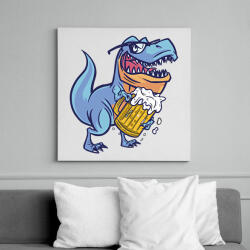 printfashion T-rex sörrel - Vászonkép - Fehér (6640024)
