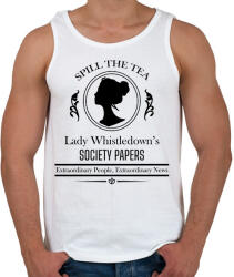 printfashion Spill the tea - Férfi atléta - Fehér (16130948)