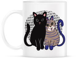 printfashion Cica barátok - Bögre - Fehér (4241043)