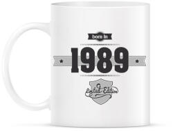 printfashion born-in-1989-(dark&lightgrey) - Bögre - Fehér (790288)