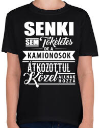 printfashion Tökéletes kamionos - Gyerek póló - Fekete (1006389)