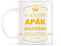 printfashion A legjobb apák május - Bögre - Fehér (2807898)