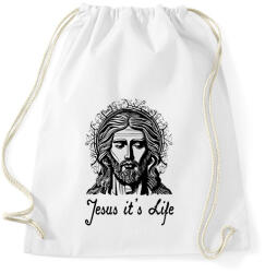 printfashion jesus its life - Sportzsák, Tornazsák - Fehér (15478597)