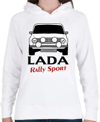 printfashion Lada rally - Női kapucnis pulóver - Fehér (7037238)