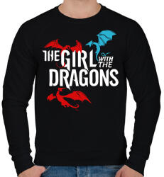printfashion A lány és a sárkányok - Férfi pulóver - Fekete (1458448)