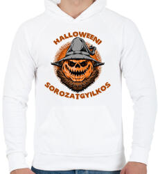 printfashion Halloweeni sorozatgyilkos - Férfi kapucnis pulóver - Fehér (14598114)