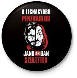 printfashion A legnagyobb pénzrablók januárban születtek - Kitűző, hűtőmágnes - Fekete (4678757)