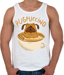 printfashion Mopsz kávé - Férfi atléta - Fehér (6385908)