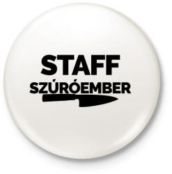 printfashion Szúróember Staff - Kitűző, hűtőmágnes - Fehér (3083438)
