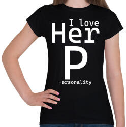 printfashion I love - férfi - Női póló - Fekete (15609150)