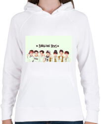 printfashion Bangtan Boys - Női kapucnis pulóver - Fehér (3086674)