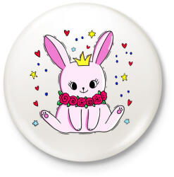 printfashion nyuszika-001 - Kitűző, hűtőmágnes - Fehér (3087533)