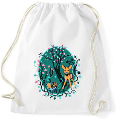 printfashion Erdei állatok - Sportzsák, Tornazsák - Fehér (6324247)