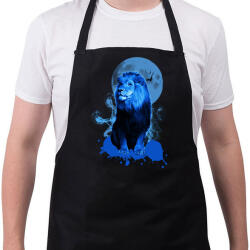 printfashion blue lion - Kötény - Fekete (4939363)