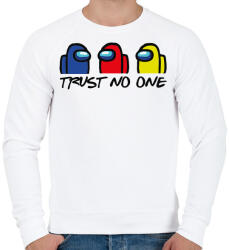 printfashion Among us trust no one - ne bízz senkiben - Férfi pulóver - Fehér (4120167)