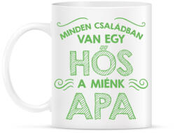 printfashion Apa a hős - Bögre - Fehér (7126595)