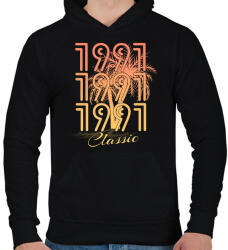 printfashion 1991 - Férfi kapucnis pulóver - Fekete (12233267)
