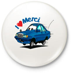 printfashion merci - Kitűző, hűtőmágnes - Fehér (6065328)