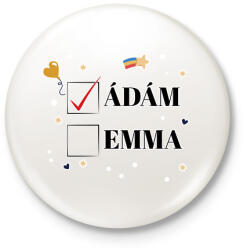 printfashion Iker baba - Névvel - Kitűző, hűtőmágnes - Fehér (10921927)