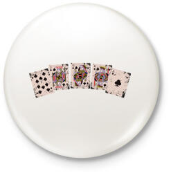 printfashion Póker - Kitűző, hűtőmágnes - Fehér (15463395)