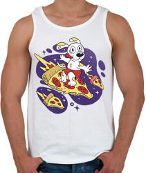 printfashion Pizza szörf - Férfi atléta - Fehér (11841248)