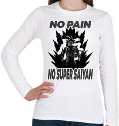 printfashion no pain2 - Női hosszú ujjú póló - Fehér (12284923)