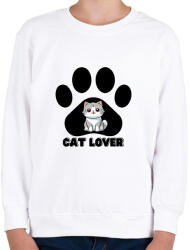 printfashion Cat Lover - Gyerek pulóver - Fehér (14088558)