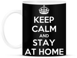 printfashion Keep calm and stay home! - Bögre - Fekete (2352885)