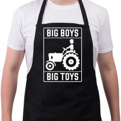 printfashion Big boys big toys - traktoros - Kötény - Fekete (4927860)