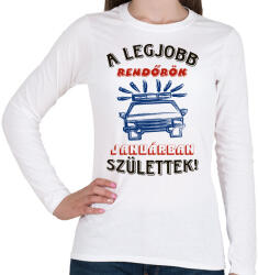 printfashion Rendőr szülinapja január színes - Női hosszú ujjú póló - Fehér (5717876)