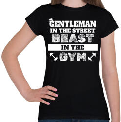 printfashion Beast in the gym - Női póló - Fekete (14777377)
