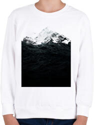 printfashion Those waves were like mountains - Gyerek pulóver - Fehér (238718)