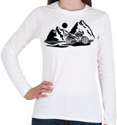 printfashion honda transalp hegyekben2 - Női hosszú ujjú póló - Fehér (2907415)