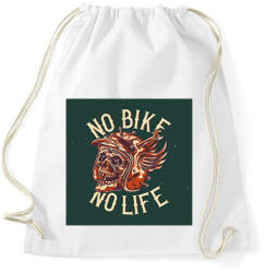 printfashion No bike - No life - Sportzsák, Tornazsák - Fehér (6360559)