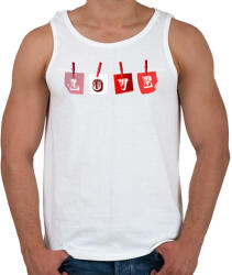 printfashion Valentin nap - Férfi atléta - Fehér (5169650)