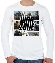 printfashion Warzone - Férfi hosszú ujjú póló - Fehér (2599566)
