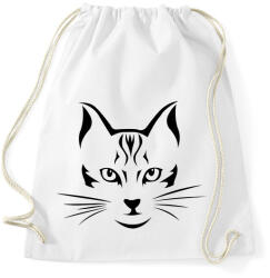 printfashion Cica fej - Sportzsák, Tornazsák - Fehér (5040879)