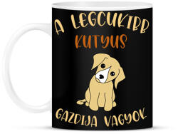 printfashion A legcukibb kutyus gazdija - Bögre - Fekete (7026648)